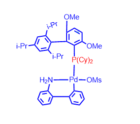 (2-Di-cyclohexylphosphino-3,6-dimethoxy-2′,4′,6′- triisopropyl-1,1′-biphenyl)-2-(2′-amino-1,1′ -biphenyl)]palladium(II) methanesulfonate